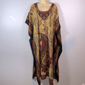 Santé classics vintage one size mixed print kimono kaftan floral zebra paisley